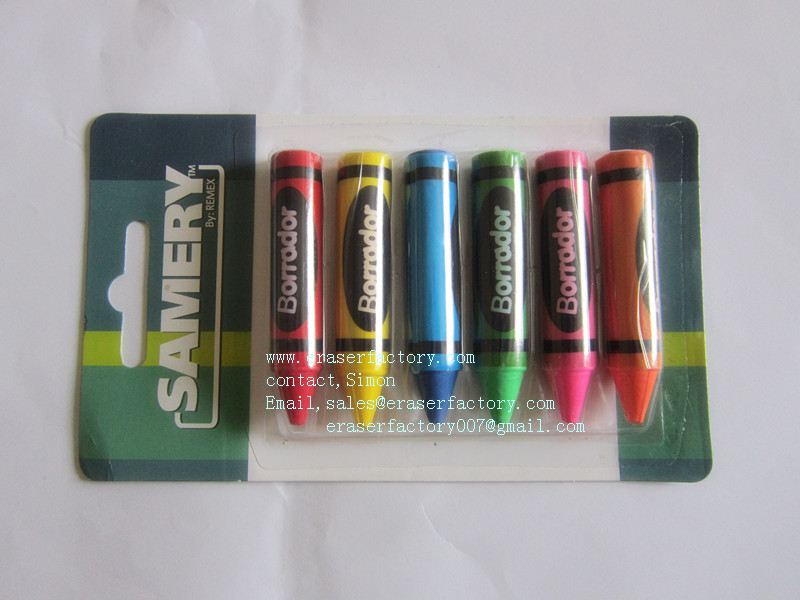 LXB201  Crayon Shaped Erasers
