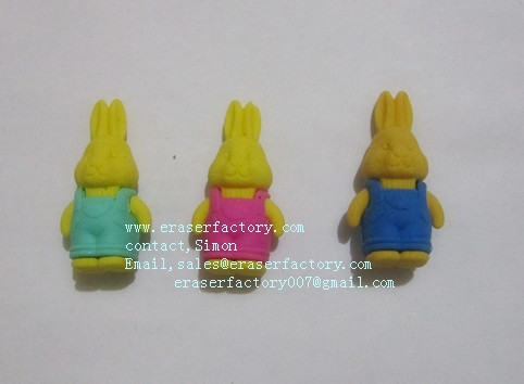 LXA14  rabbit erasers 