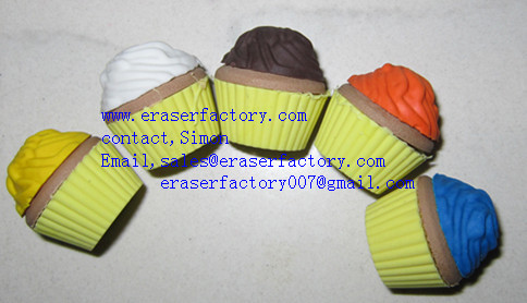  LXF45  cuppy cake food erasers