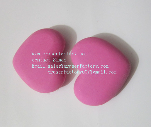 LXU27  jumbo heart novelty erasers 