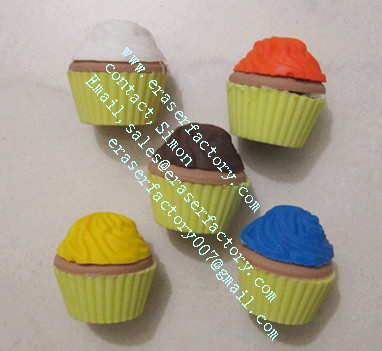 LXF45   Cuppy cake promotional erasers 
