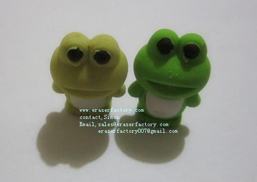 LXA11  Frog Animal Erasers 