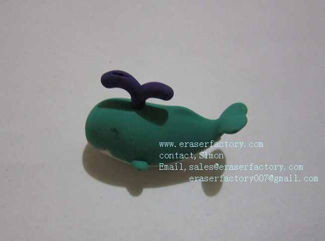 LXA16 Whale Animal Erasers 