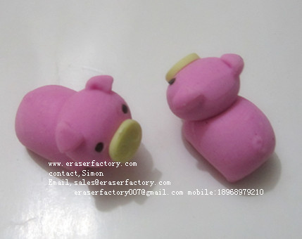 LXA35 pink pig erasers